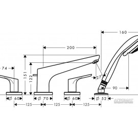 Наружная часть Hansgrohe Focus 31936000