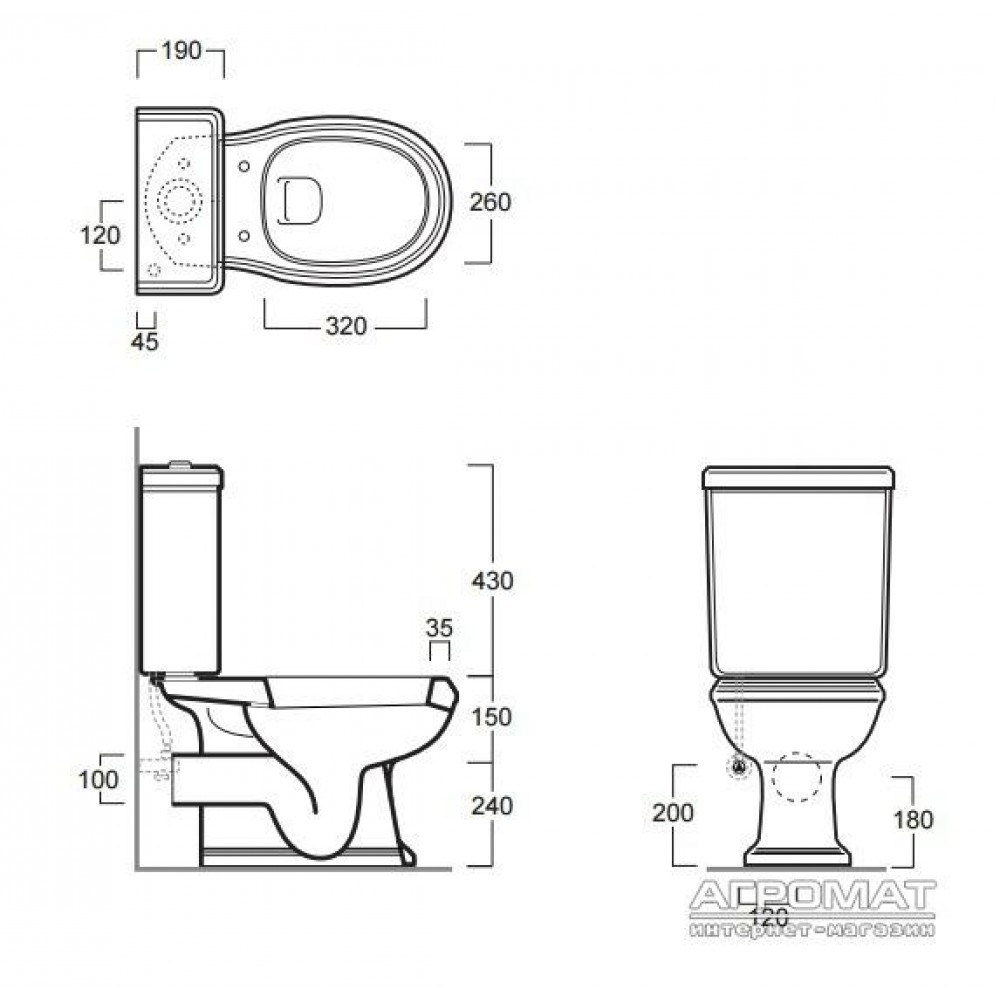 Унитаз Simas Arcade AR831 к бачку AR 822