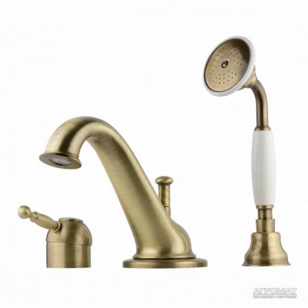 Смеситель для ванны Devit Charlestone CN60126137B врезной, на 3 отверстия