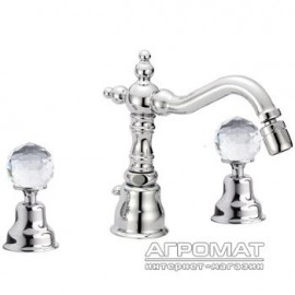 Смеситель для биде Devit Charlestone CN60123079 врезной, на 3 отверстия, с кристаллами Swarovski
