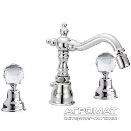 Смеситель для биде Devit Charlestone CN60123079B врезной, на 3 отверстия, с кристаллами Swarovski