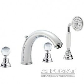 Смеситель для ванны Devit Charlestone CN60026179 врезной на 4 отверстия, с кристаллами Swarovski