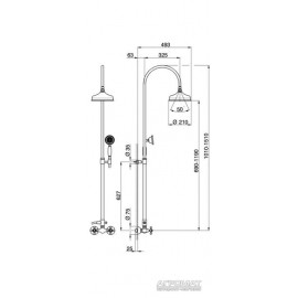 Душевая система Devit Charlestone AC004051G золото