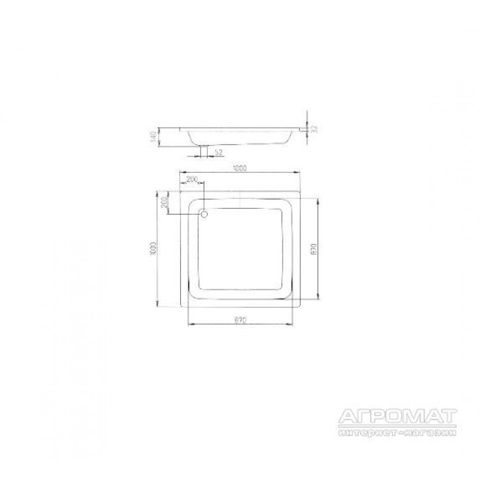 Поддон Kaldewei Sanidusch 440700010001 100x100 см