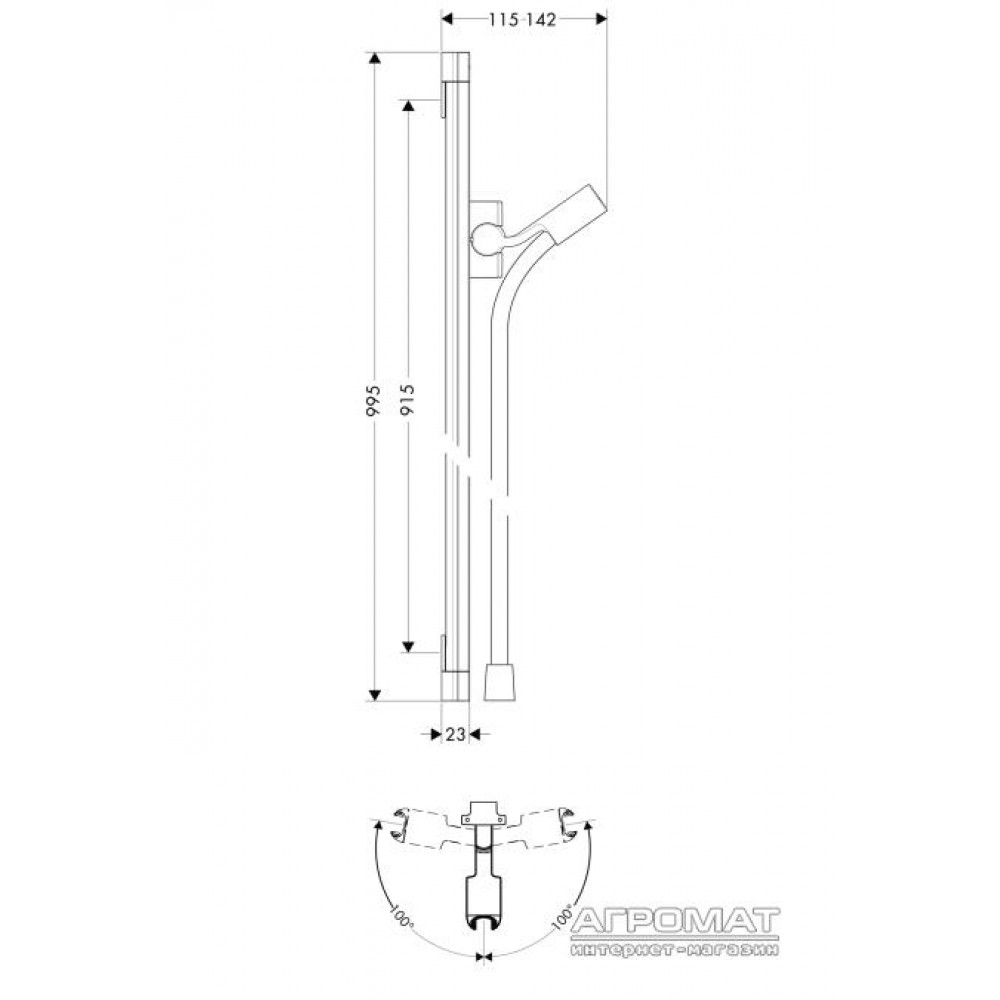 Душевой комплект Hansgrohe PuraVida 27844000
