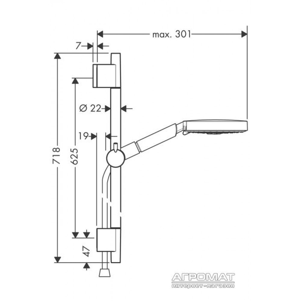 Душевой комплект Hansgrohe Raindance S 27898000