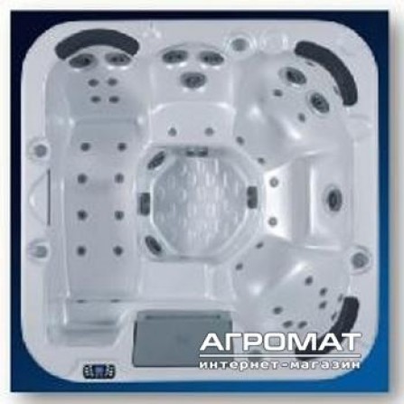 Бассейн VAGNERPLAST VP4751B Practico SPA Басейн (конфігурація SKT338B) + кришка - Summer saphire/Brown