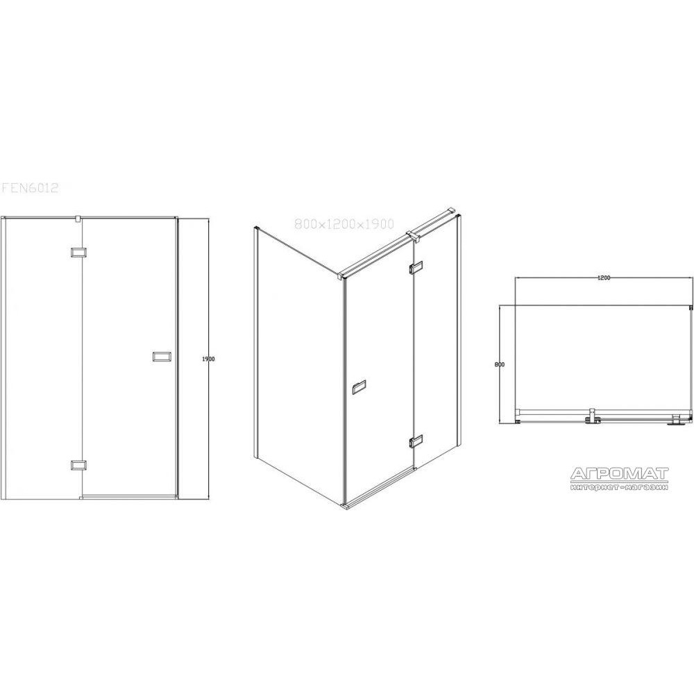 Душевая кабина Devit Country FEN6012CL 80х120 см, стекло -"шиншила"