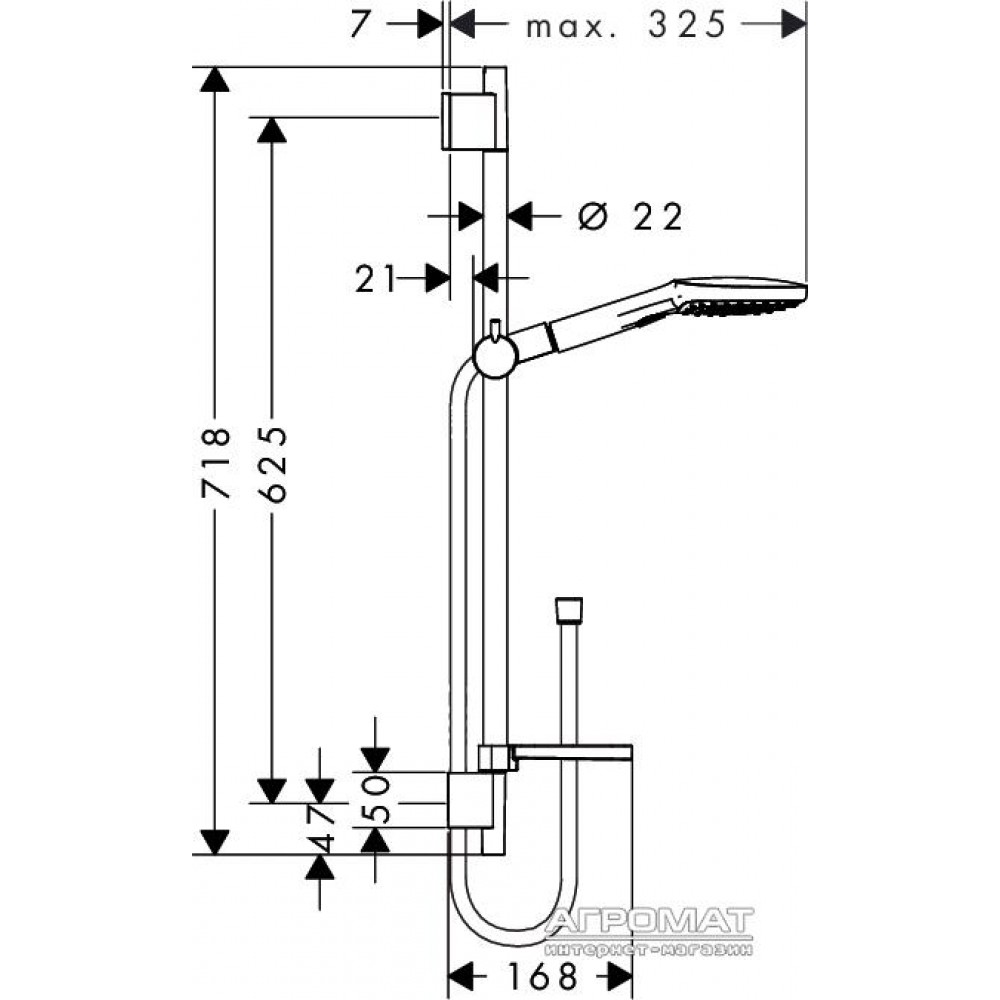 Душевой комплект Hansgrohe Raindance Select 26620000