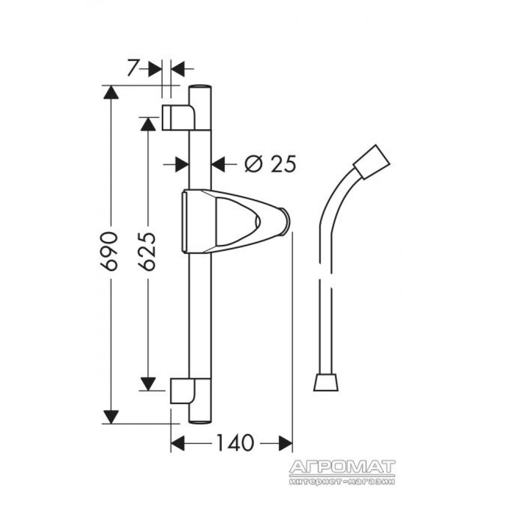 Душевой комплект Hansgrohe Unica 27933000
