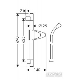 Душевой комплект Hansgrohe Unica 27933000