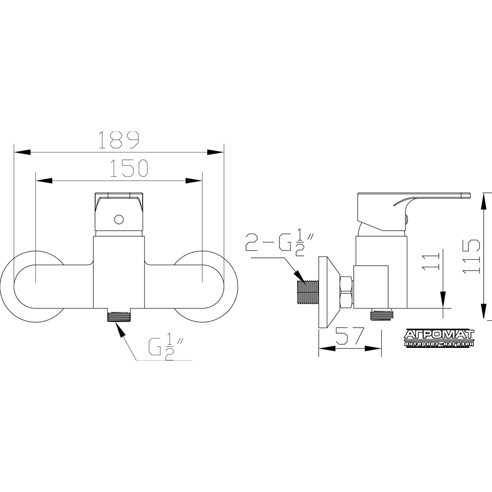 Смеситель для душа PRIMERA Soft 10140012