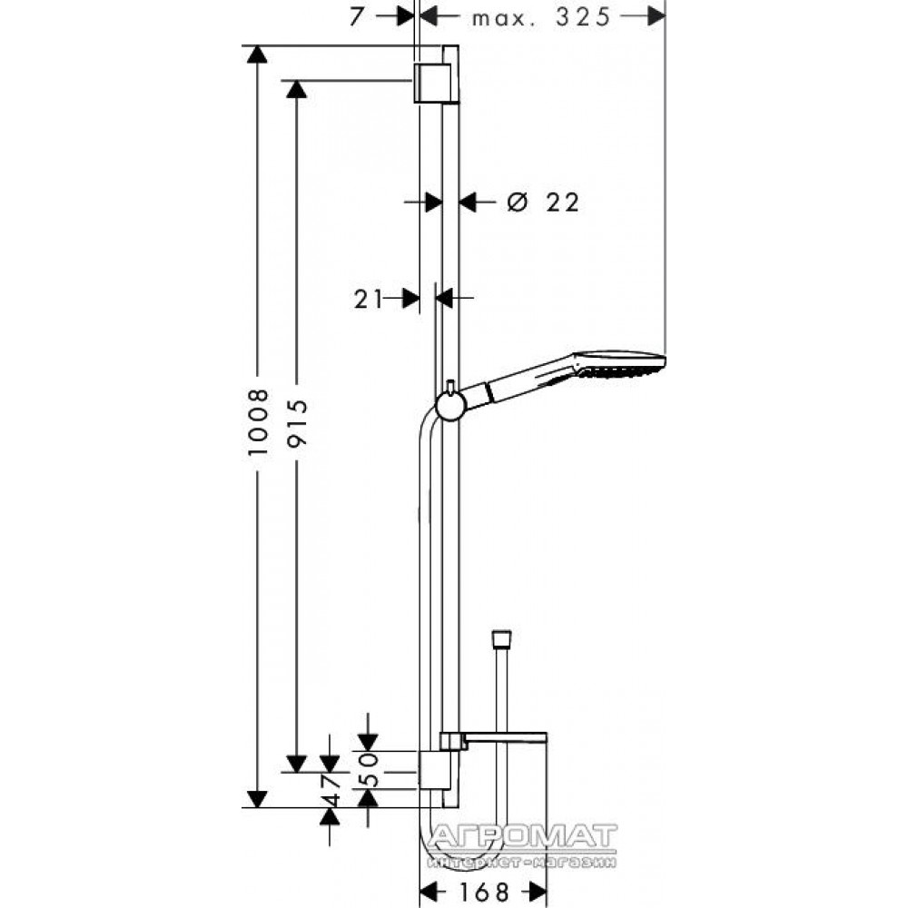 Душевой комплект Hansgrohe Raindance Select 26621000