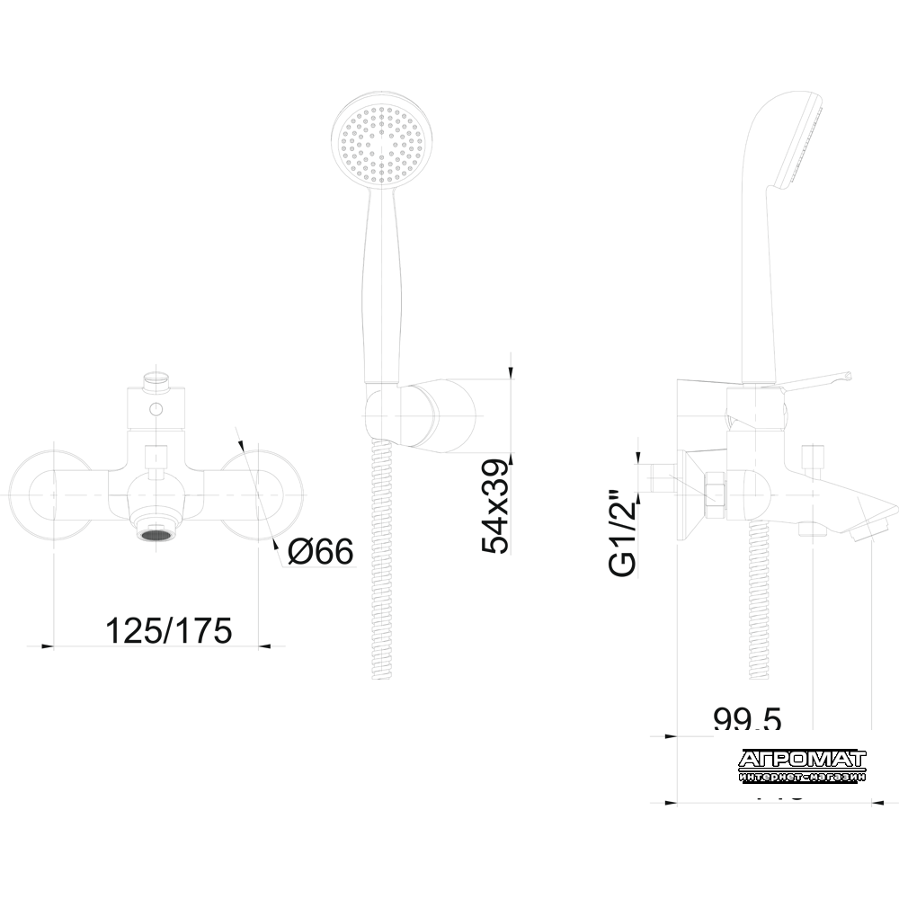 Смеситель для ванны PRIMERA Mito 10280017