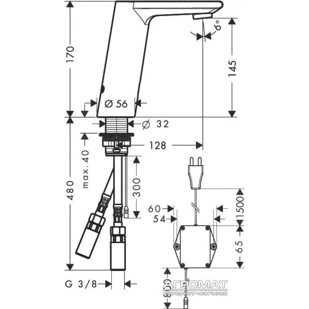 Смеситель для раковины Hansgrohe Metris S 31102000