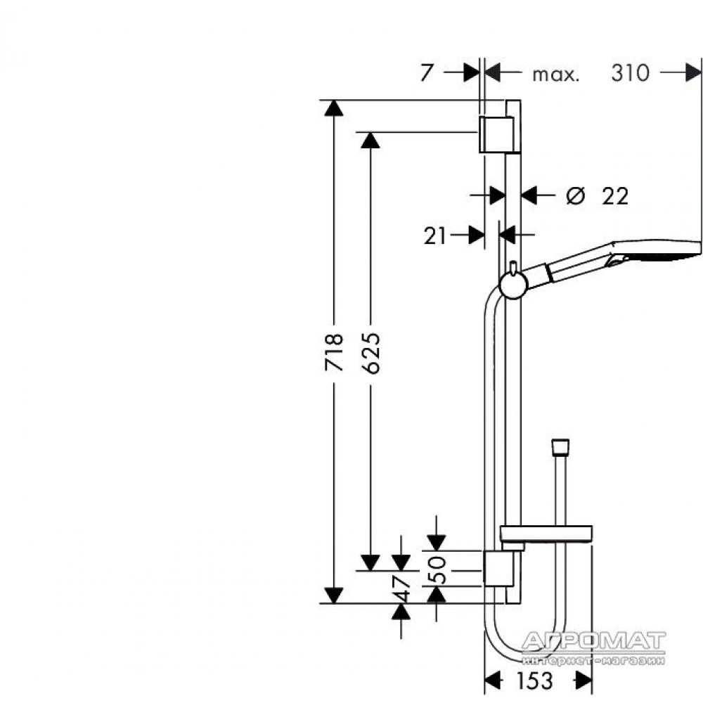 Душевой комплект Hansgrohe Raindance Select 26630000