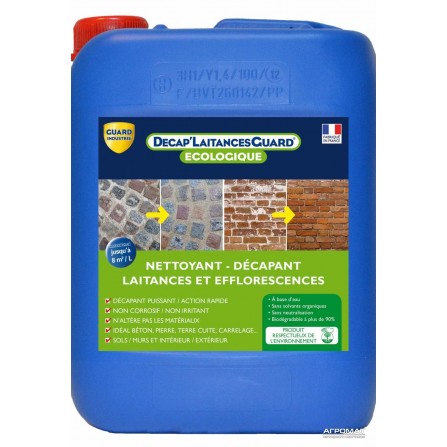Средство по уходу Guard Industrie Decap'Laitances Guard 5l (5л) очиститель цемента, извести