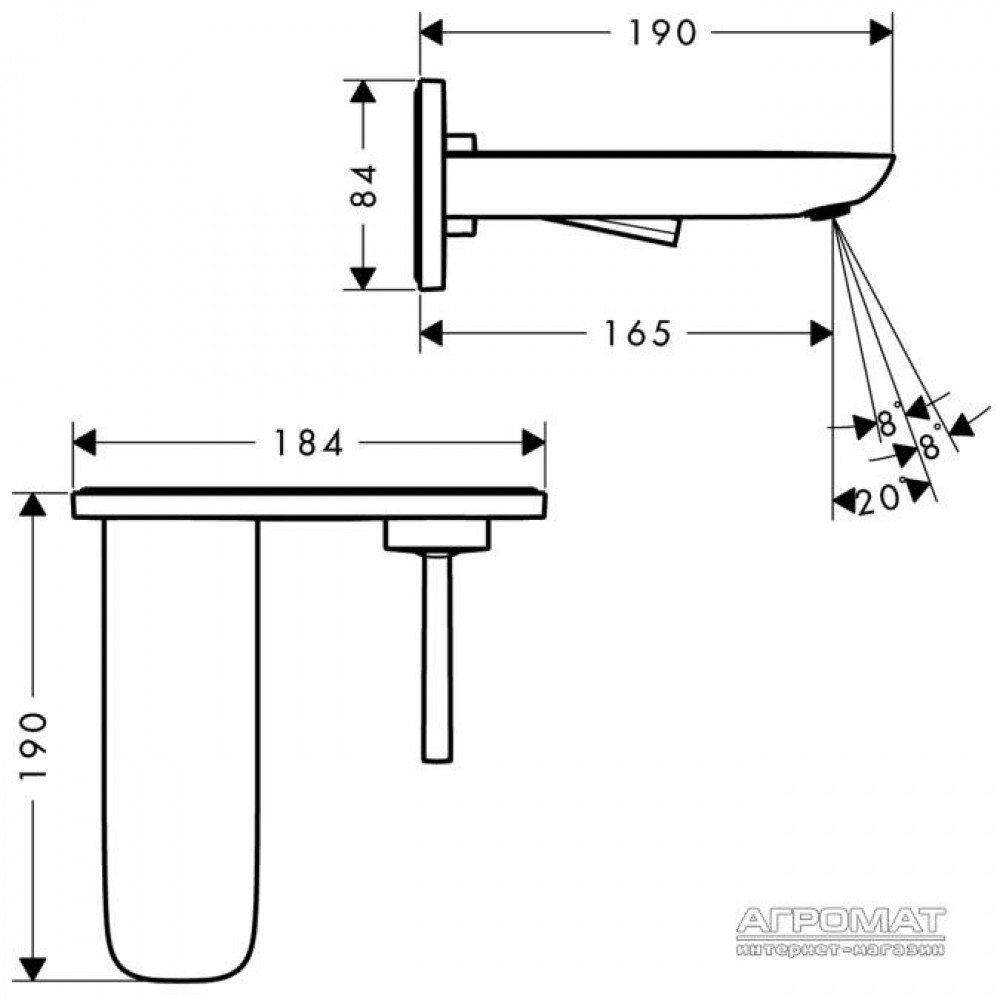 Наружная часть Hansgrohe PuraVida 15084400