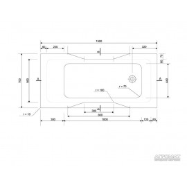 Акриловая ванна Cersanit Pure 150x70 см