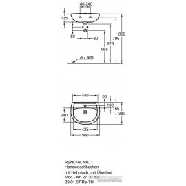 Раковина Keramag Renova 273050 50 см