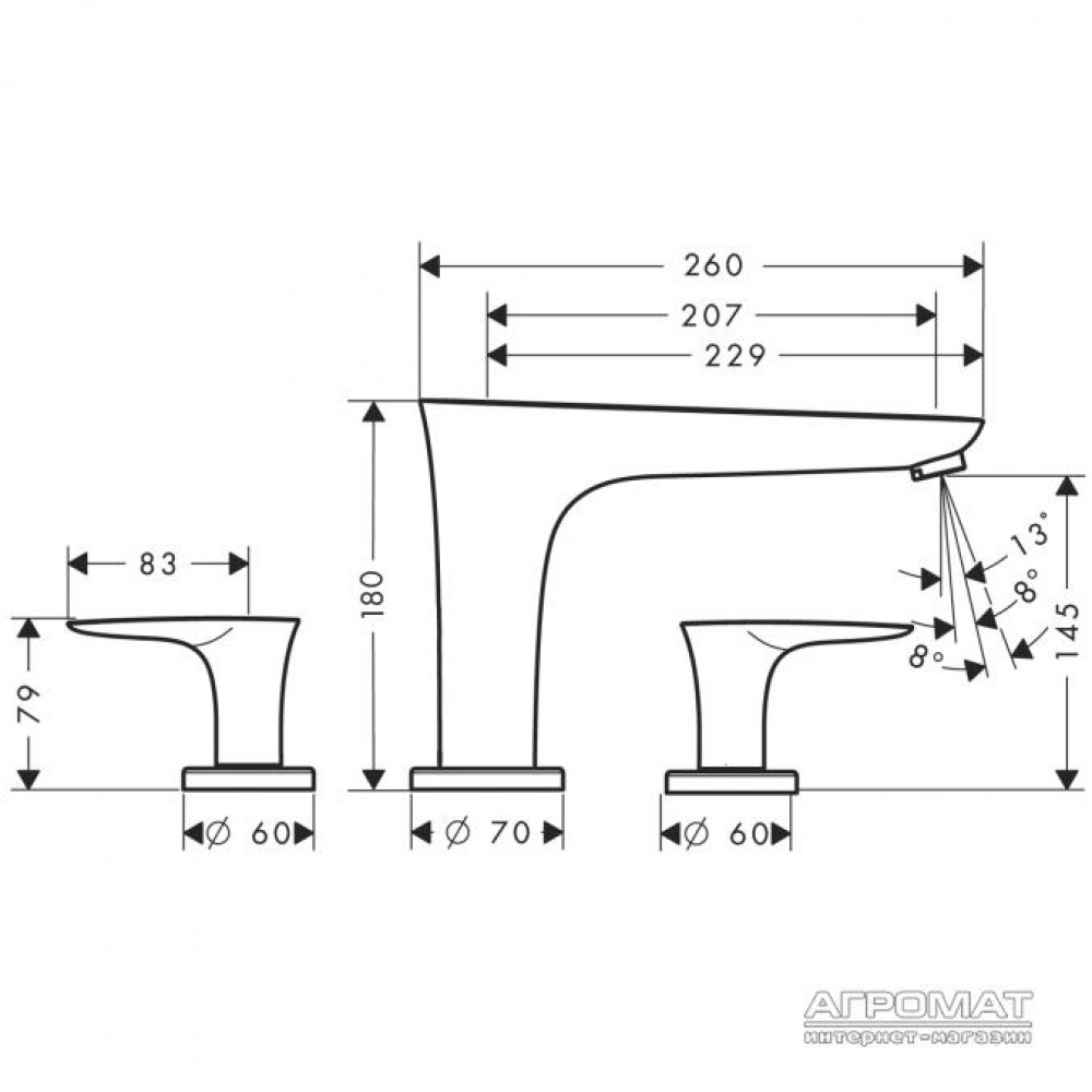 Наружная часть Hansgrohe PuraVida 15448400