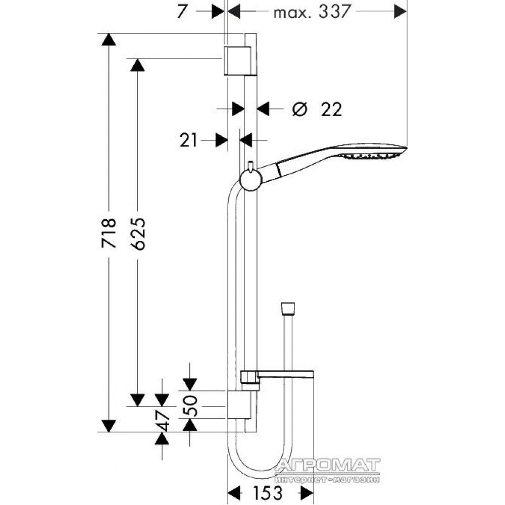 Душевой комплект Hansgrohe Raindance Select 27856400