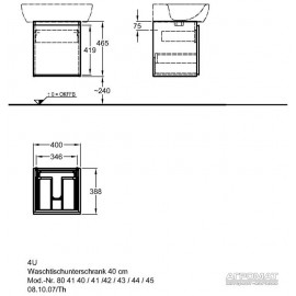 Тумба для раковины Keramag 4U 804144 40 см
