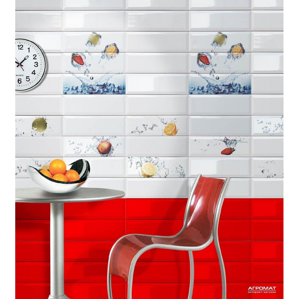 Плитка Absolut Keramika MONOCOLOR ROJO BISELADO BRILLO