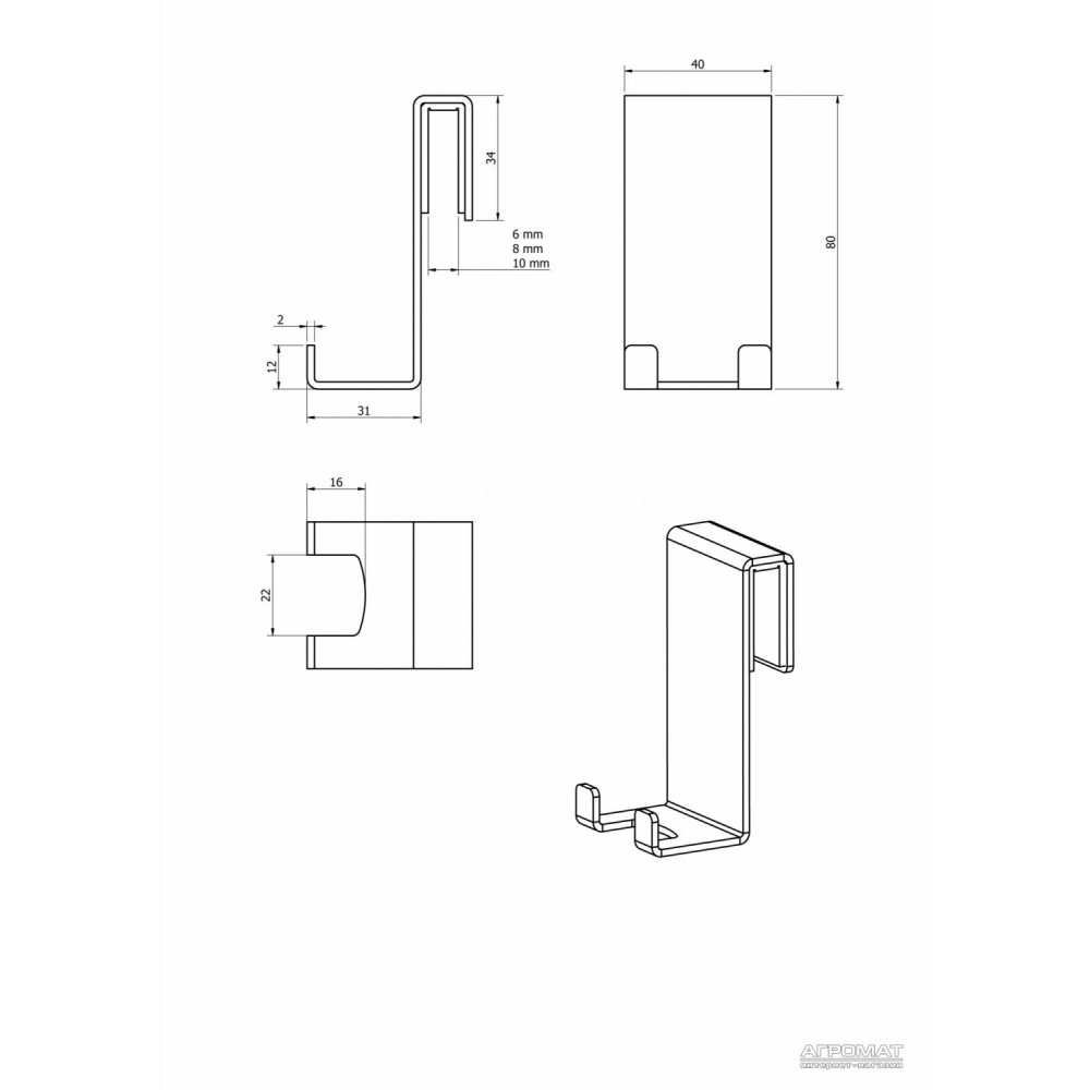 Крючок Devit 7028155