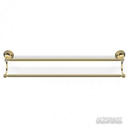 Держатель полотенец / Кольцо Langberger 2122202A-PVDG- CLASSIC GOLD Полотенцедержатель двойной 60см, золото, Swarovski