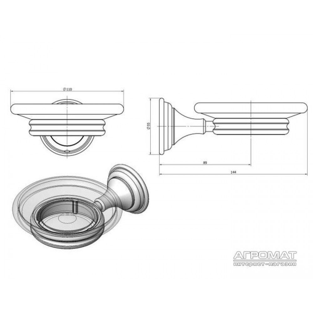 Langberger 2112215B CLASSIC Мыльница, хром