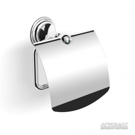 Держатель туалетной бумаги Langberger 2122241A CLASSIC Бумагодержатель с крышкой, хром, Swarovski