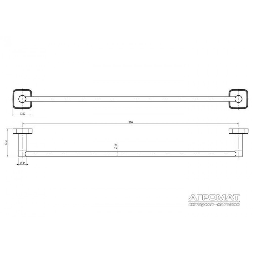 Держатель полотенец / Кольцо Langberger Modern Line 2112501A 60 см
