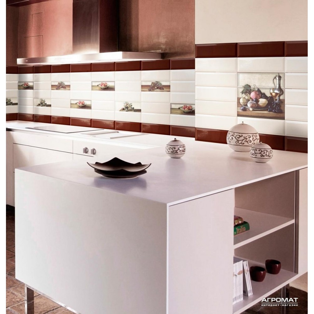 Плитка Absolut Keramika MONOCOLOR MARRON BISELADO BRILLO