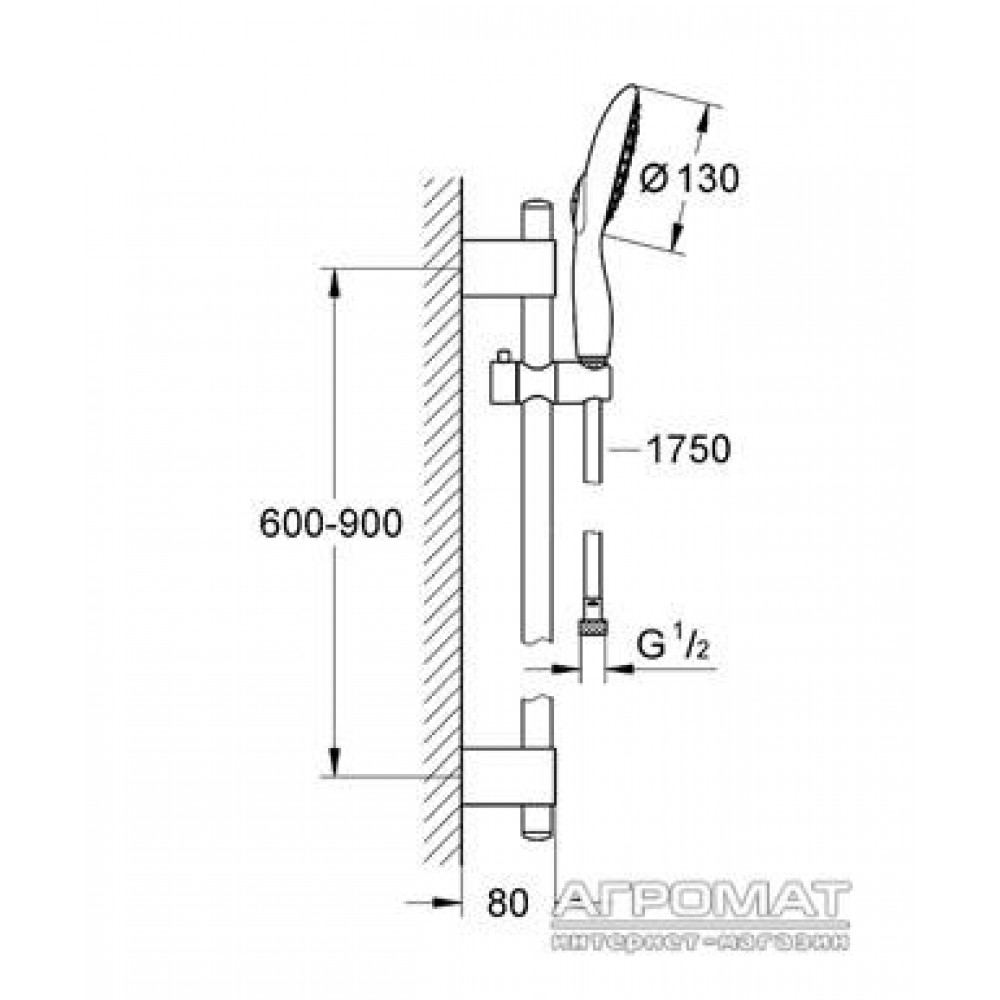 Душевой комплект Grohe Power&Soul 27737000