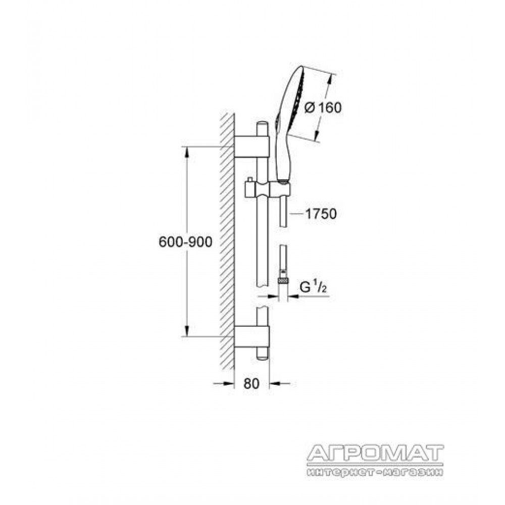 Душевой комплект Grohe Power&Soul 27749