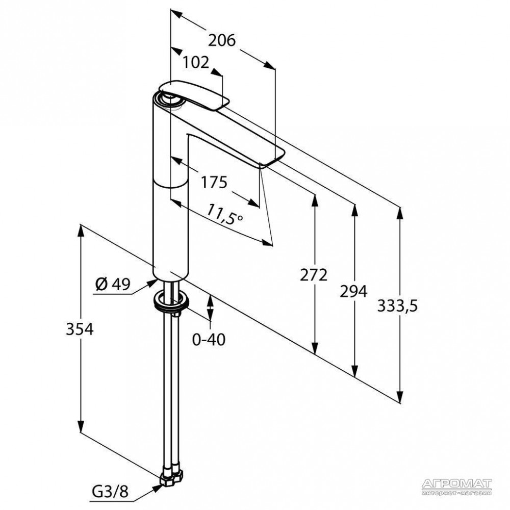 Смеситель для раковины Kludi Balance 522989175