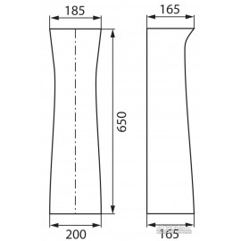Пьедестал Cersanit Mito 18х65 см