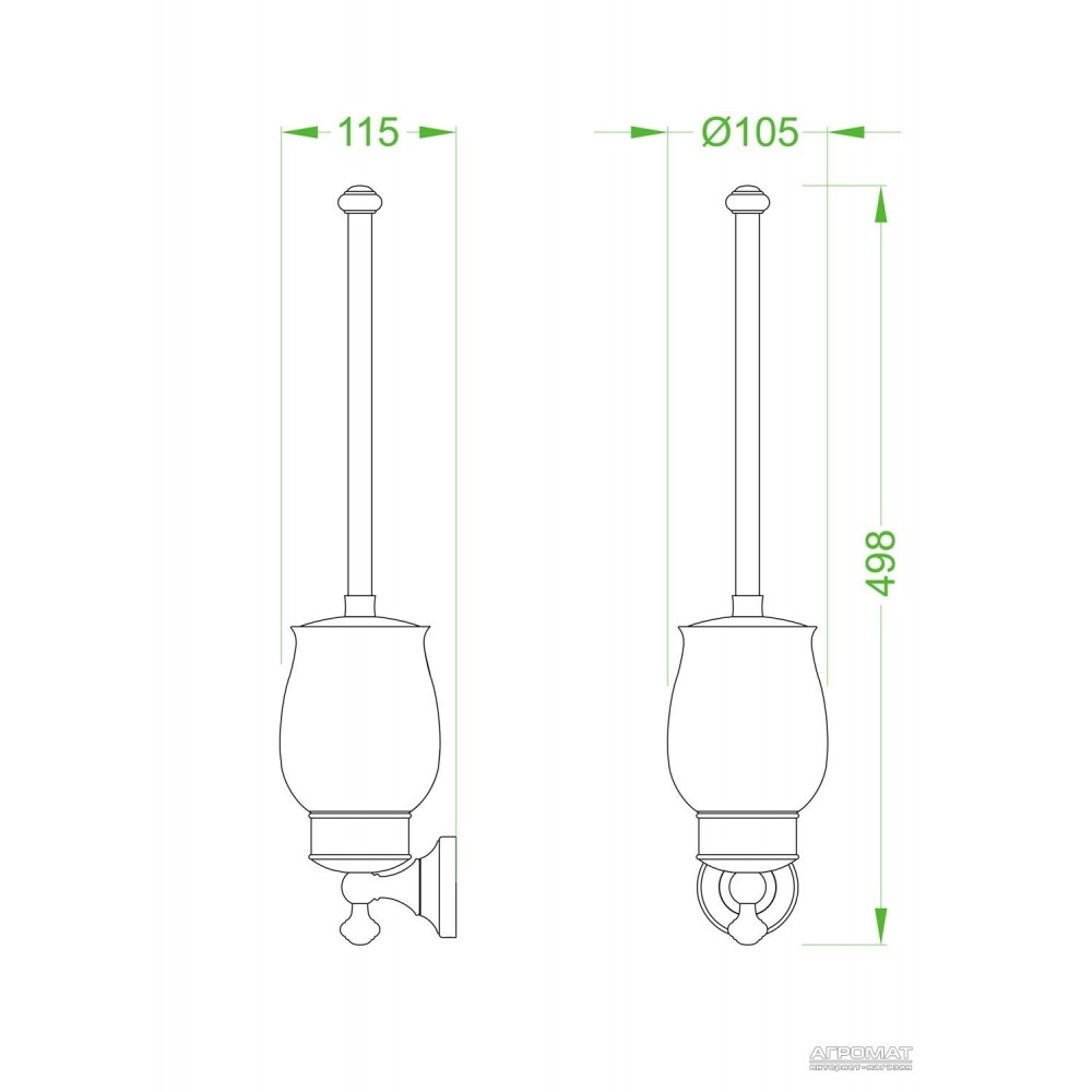 Щетка для унитаза Devit 3057142 Charlestone Ceramic