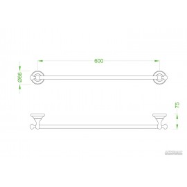 Держатель полотенец / Кольцо Devit Charlestone Ceramic 3024142
