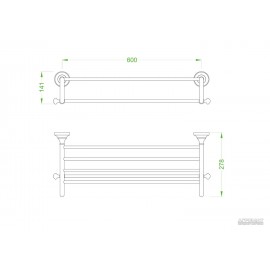Держатель полотенец / Кольцо Devit Charlestone Ceramic 3072142