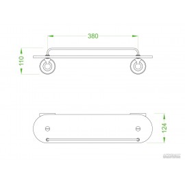 Стеклянная полка Devit Charlestone Ceramic 3053142