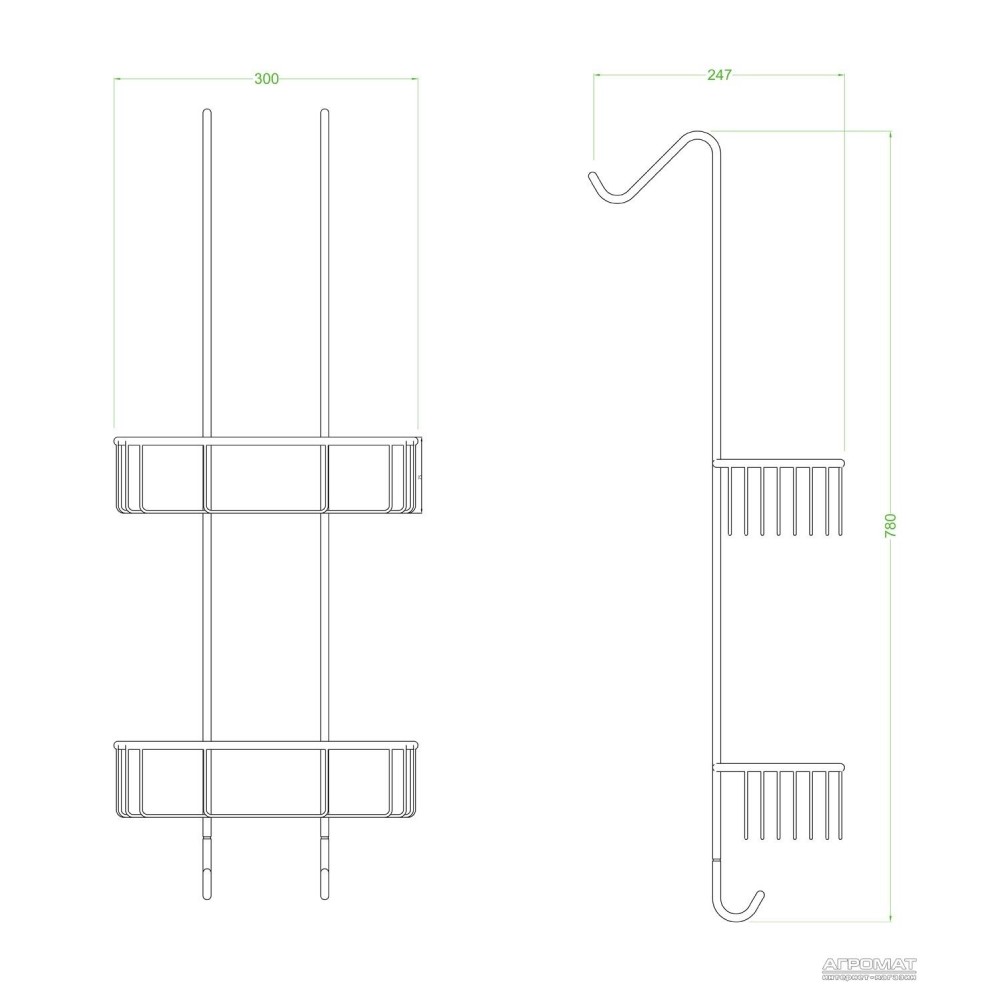 Корзинка (полочка) Devit Charlestone Ceramic 3026142