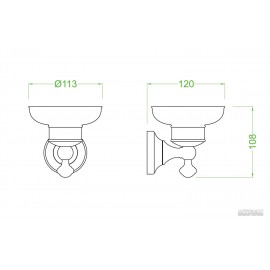 Мыльница Devit Charlestone Ceramic 3059142G
