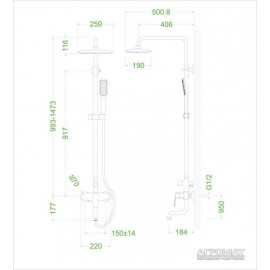Душевая система Devit Graphics 2.0 5020126