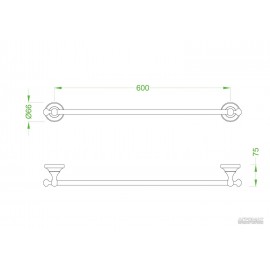 Держатель полотенец / Кольцо Devit Charlestone Ceramic 3024142G