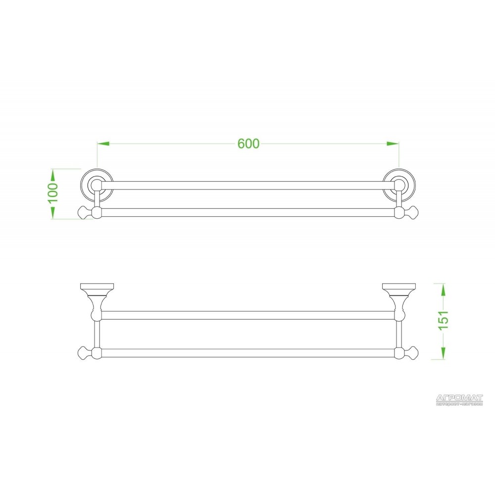 Держатель полотенец / Кольцо Devit Charlestone Ceramic 3048142G