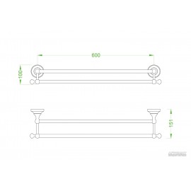 Держатель полотенец / Кольцо Devit Charlestone Ceramic 3048142G