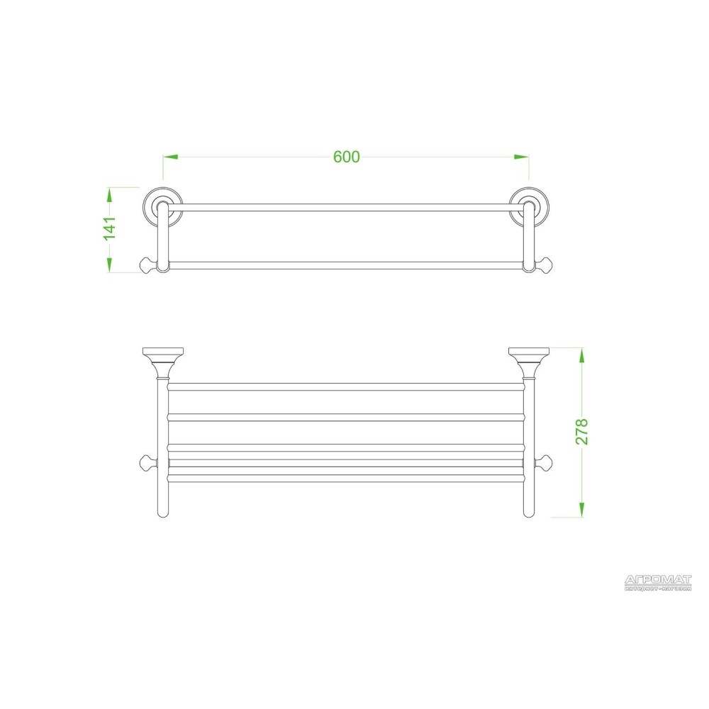 Держатель полотенец / Кольцо Devit Charlestone Ceramic 3072142G