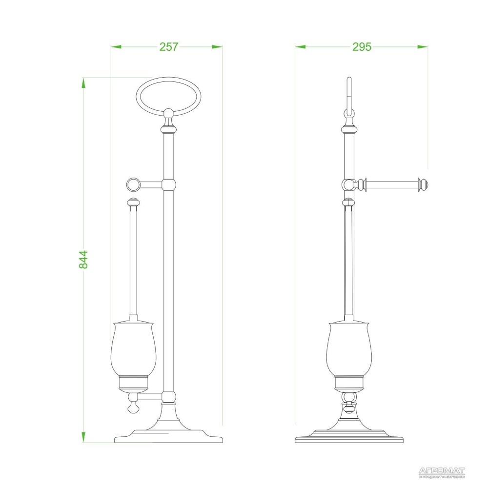 Стойка для аксессуаров Devit Charlestone Ceramic 3080142G